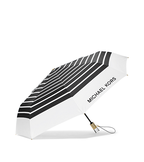 Striped Nylon Umbrella - WHITE/BLACK - 32S6GNYN4U