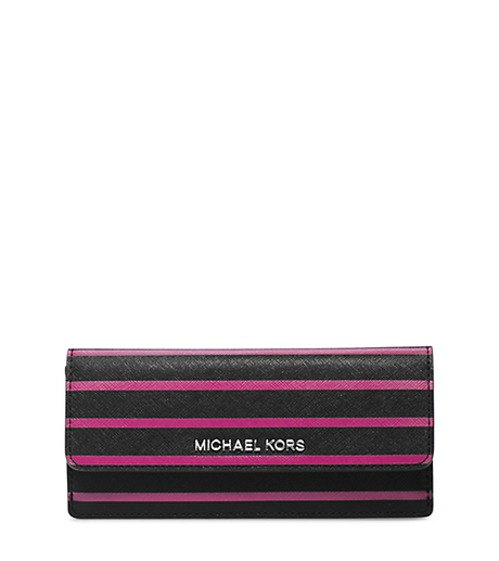 Florence Striped Saffiano Leather Wallet -  - 32F4SVSE3R