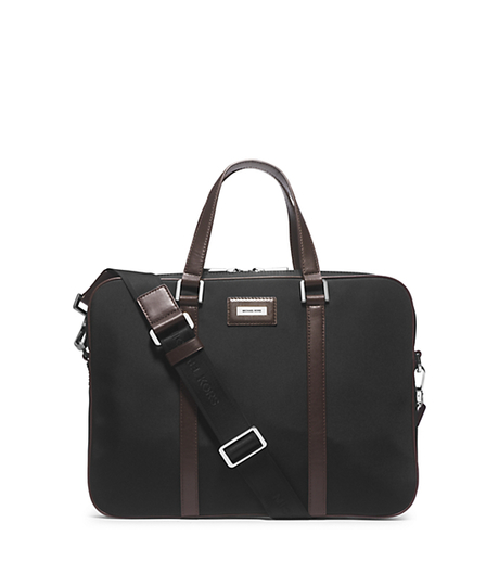Windsor Slim Briefcase - BLACK/BROWN - 33F4SWDA2C