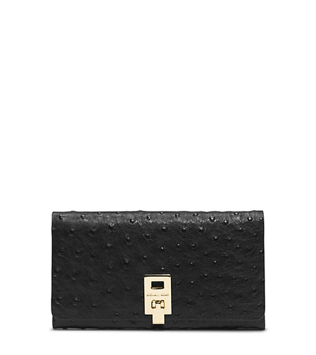 Miranda Ostrich Leather Continental Wallet -  - 37F4GMDE2O
