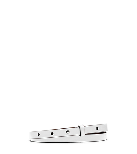 Skinny Leather Belt - OPTIC WHITE - 31S5TBLA1T