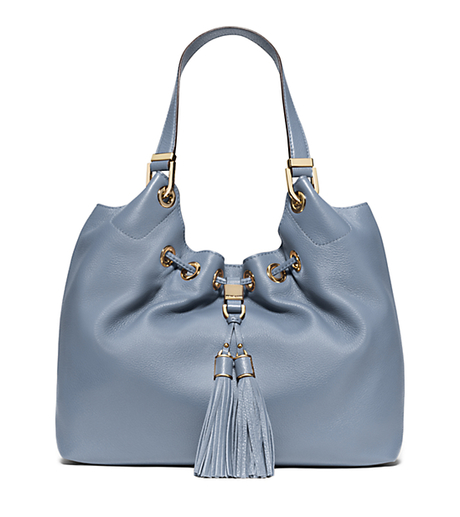 Camden Large Leather Drawstring Tote - PALE BLUE - 30F5GMDE3L