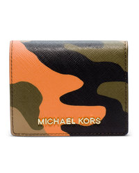 MICHAEL Michael Kors Jet Set Camo Travel Flap Card Holder - POPPY - 32F4GTVF2R