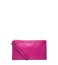 Bedford Large Leather Zip Clutch - RASPBERRY - 32T4GBFW7L