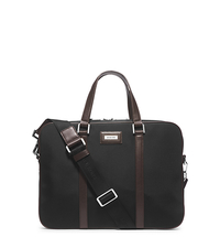 Windsor Slim Briefcase - BLACK/BROWN - 33F4SWDA2C