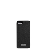 Saffiano Leather Phone Case for iPhone 5 - BLACK - 39S5LELL1L