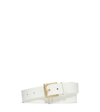 Leather Belt - WHITE - 551684