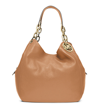 Fulton Large Leather Shoulder Bag - PEANUT - 30H3GFTE3L