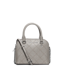 Cindy Extra-Small Saffiano Leather Crossbody - PEARL GREY - 32F5SCPC5T