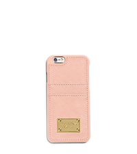 Saffiano Leather Pocket Smartphone Case - PASTEL PINK - 32H4GELL3L