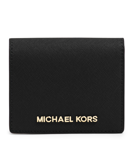 MICHAEL Michael Kors Jet Set Travel Flap Card Holder - BLACK - 32T4GTVF2L