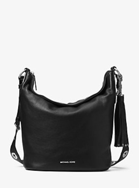 Brooklyn Large Leather Feed Bag - BLACK - 30F6ABNL3L