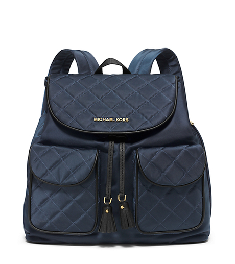 Kieran Large Quilted-Nylon Backpack - NAVY/BLACK - 30F5GKAB9C