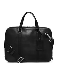 Michael Kors Warren Slim Leather Briefcase - BLACK - 33S4MWRA2L