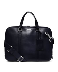 Michael Kors Warren Slim Leather Briefcase - NAVY - 33S4MWRA2L