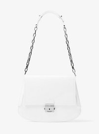 Mia French Calf Leather Envelope Shoulder Bag - OPTIC WHITE - 31F6PMAL2L