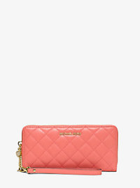 Alex Quilted-Leather Continental Wristlet - PINK GRAPEFRUIT - 32S6GA1E7L