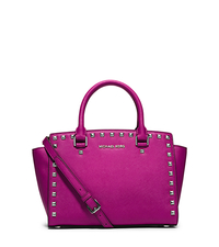 Selma Studded Saffiano Leather Satchel - ONE COLOR - 30T3SSMS2L