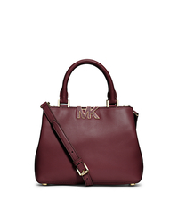 Florence Leather Small Satchel - CLARET - 30F4GRES1L