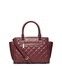 Selma Quilted Leather Medium Satchel - WALNUT - Sold Out - 30F4GZQS2L