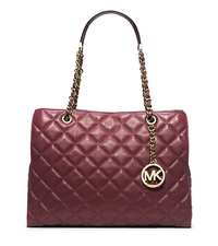 Susannah Quilted Leather Large Tote - CLARET - 30H3GAHT3L