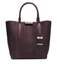 Lexi Sueded Snake Large Tote - BORDEAUX - 31F4MLXT3Z