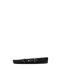 Skinny Leather Stud Belt - BLACK - 31T5PBLA3L