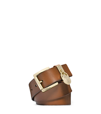 Charm Keeper Leather Belt - LUGGAGE - 29553391