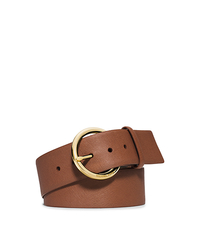 Saffiano Leather Belt - LUGGAGE - 553524