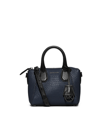 Campbell Extra-Small Two-Tone Leather Satchel - NAVY - 30F5TEPS5L