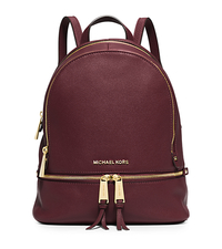 Rhea Small Leather Backpack - MERLOT - 30S5GEZB1L