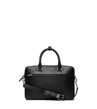 Harrison Small Leather Briefcase - BLACK - 33F5LHRA1L