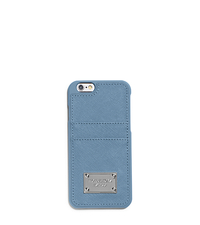 Saffiano Leather Pocket Smartphone Case - SKY - 32S5SELL3L